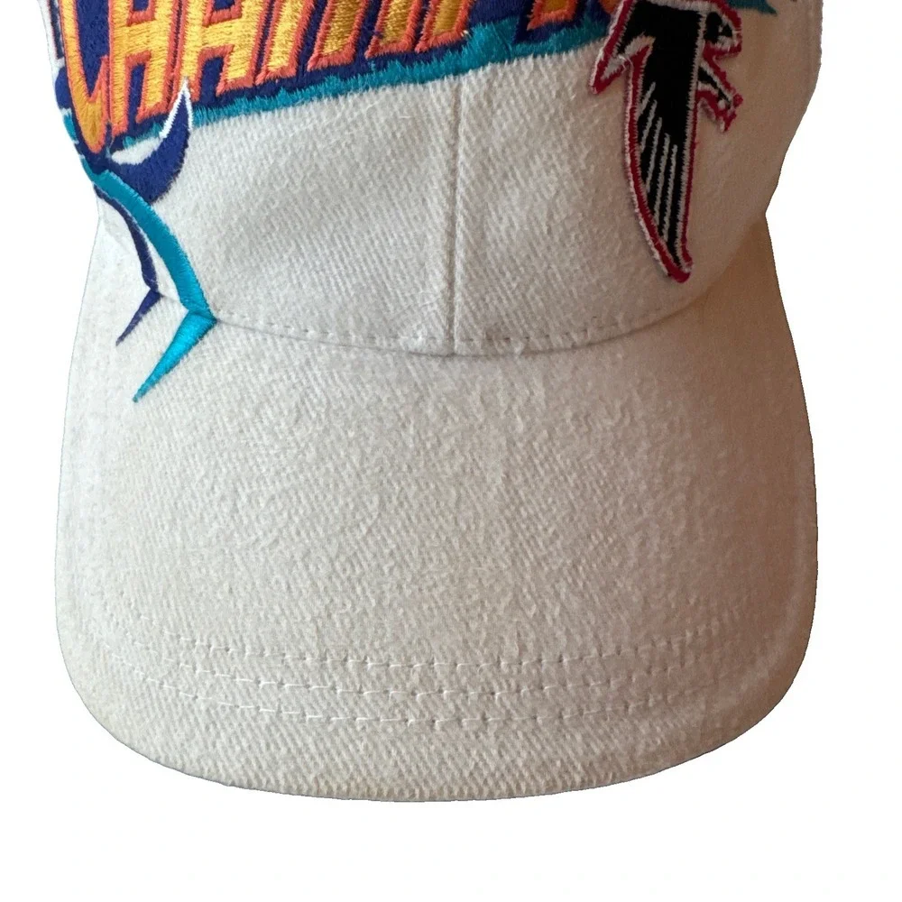 Vintage 1998 Atlanta Falcons NFL Conf. Champs Adjustable Strap Baseball Cap Hat